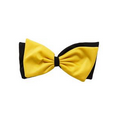 Pom Bow  Hair Bow - Black/Yellow Gold